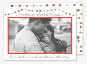 Strong String Lights Christmas Card - Sie Sagte Ja Verlobungs-foto Save The Date Karte #918272