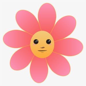 Flower Face Vector Black And White - Flower Icon Png #918638