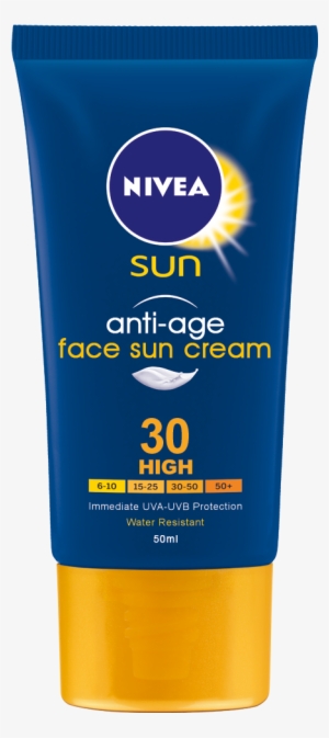 Image Result For Nivea Sunscreen Transparent Outdoor - Nivea Sun Anti-age Face Cream Spf30 50ml #919119