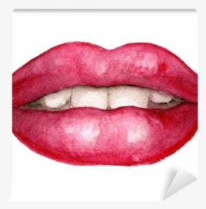 Ruby Lipstick Wall Mural • Pixers® • We Live To Change - Usta Rysunek #919878