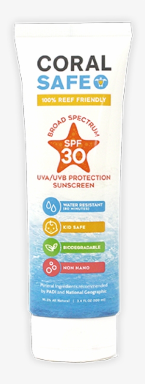 Coral Safe Spf 30 Travel Size Biodegradable Sunscreen - Coral Safe Natural Aloe Vera Gel - Biodegradable #919915