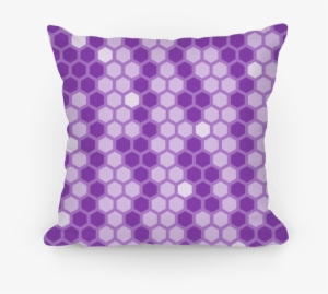 Purple Geometric Honeycomb Pattern Pillow - Coffee #919998