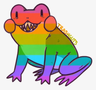 Frog But With A Stripy Rainbow Overlay #9101050