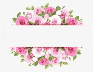#florals #flowers #leaves #divider #header #textline - Pink Watercolor Flowers Border #9101504