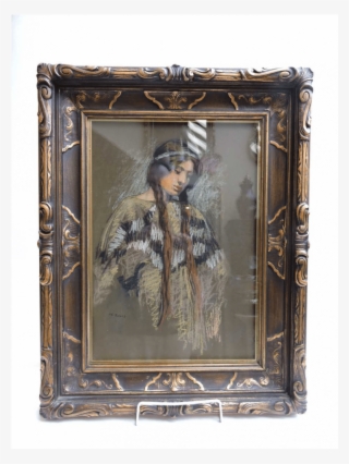A Portrait Of A Native American Girl - Picture Frame #9102472