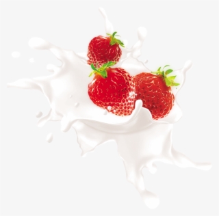 Strawberry Milk, Strawberry Clipart, Clip Art, Elsa, - Strawberries And Cream Png #9102804