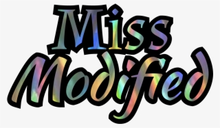 Image Of Miss Modified Car Sticker Decal - Calligraphy #9103062