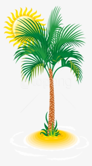 Free Png Download Palm And Sun Clipart Png Photo Png - Tree Vector #9104407