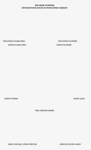 The Show Stoppers Inviting Your Guests To Your Inner - Document #9104800