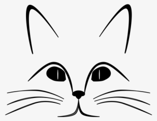 Cat Felidae Drawing Whiskers Face - Cat Face Clipart Black And White #9106091