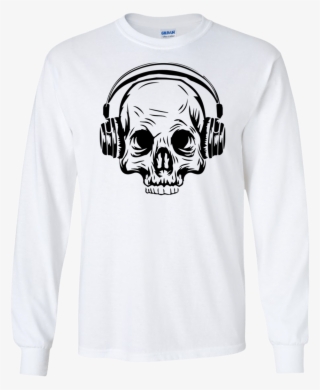 Skull & Headphones Long Sleeve - Sweatshirt #9106757