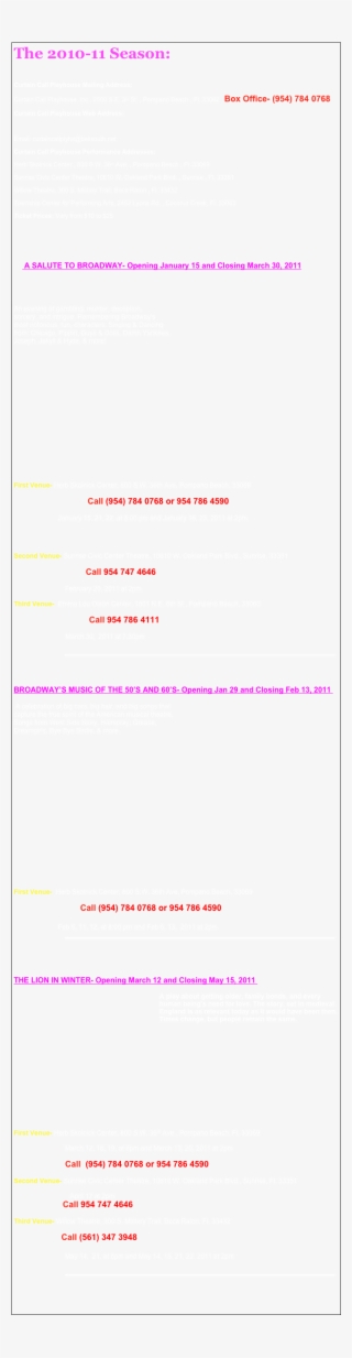 The 2010-11 Season - Document #9107187