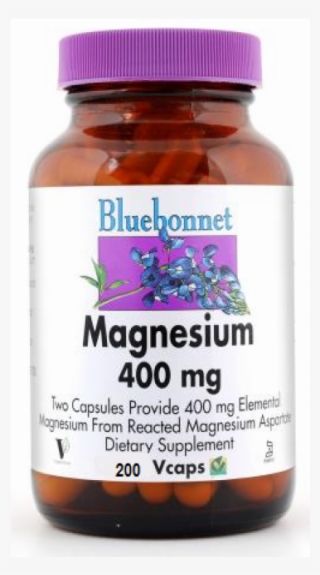 Bluebonnet, Magnesium- 400 Mg 200 Veggie Caps - Dmae Capsula #9107565