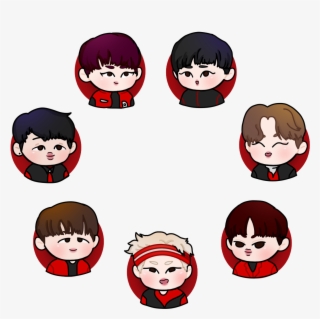 Monsta X Fanart Monsta X Shownu Wonho Minhyuk Kihyun - Cartoon #9109559