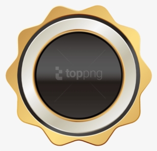 Badge Black Gold Png - Circle #9110373