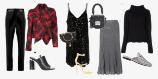 Gucci Slipper / Shiny Pants / Chloe Bag / Giuseppe - Plaid #9110462