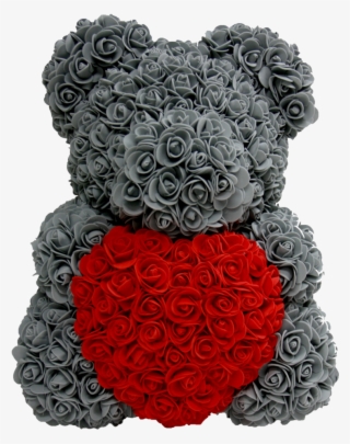 The Rose Bear With Red Heart * Valentine's Edition - Rose Bear Grey #9111250