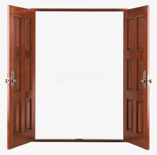 Free Png Download Open Wooden Door Png Images Background - Wooden Open Double Door #9112308