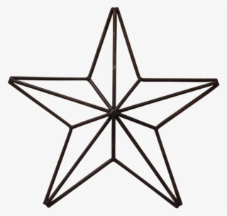 Rusty Metal Outline 3d Barn Star Indoor Outdoor Garden - El Paso Star Png #9113256