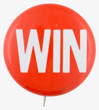 Red And White Win Political Button Museum - Balloon #9117788