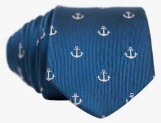 Anchors On Blue Necktie - Denim #9117876