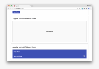 The Result Should Now Look Like The Following - Angular Material 6 Navigation Mini #9117889