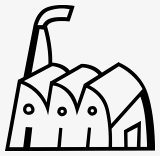 Vector Illustration Of Industrial Manufacturing Factory - Line Art #9118315