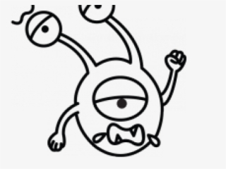 Drawn Alien Stoner - Line Art #9118631