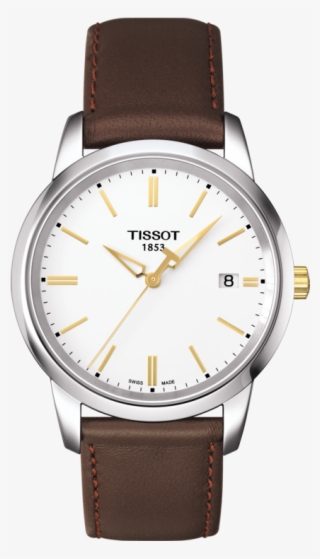 White Dial Watch With Stainless Steel Case And Brown - Tissot Watches Classic Dream #9121056