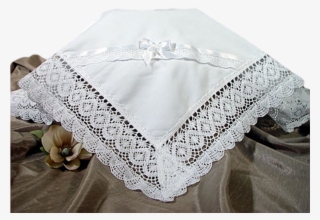 Cluny Lace & Cotton Batiste Handmade Blanket Baby Girls - Tablecloth #9121967