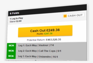 It Is Available On A Number Of Racing Markets - Cash Out Gambling #9123144