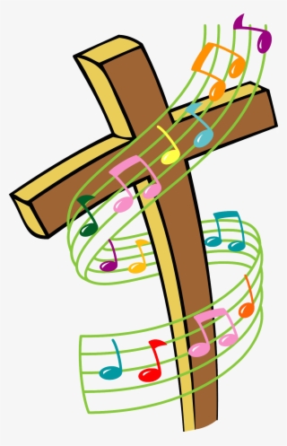 Altar Clipart Sacristan - Cross With Musical Notes - Free Transparent ...