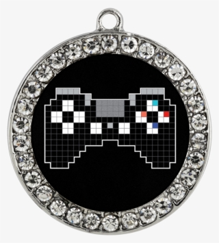 Pixel Art Playstation Gaming Fan Stone Coin Necklace #9123876