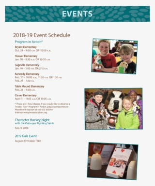 Events 2018-19 Event Schedule Program In Action Bryant - Toddler #9125435