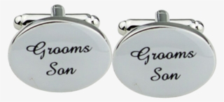 1 Pair Mens Silver Oval Wedding Cufflinks Groom Best - Silver #9129646