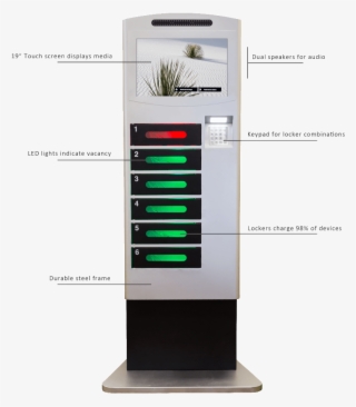 Content & Branding With Wireless Charger Cell Phone - Smartphone Charging Kiosk #9130512