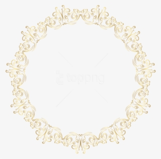 Free Png Download Border Frame Gold Clipart Png Photo - Doily #9131597