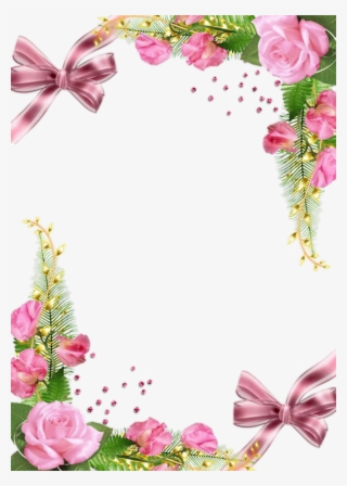 #moldura #flores #flowers #quadro @lucianoballack - Pink Roses Frame Png #9132408