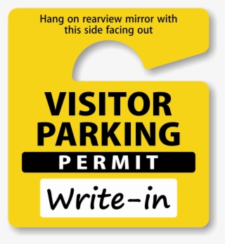 Blank Parking Permit Hang Tags Template - Visitor Car Parking Permit #9133326