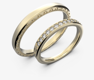 White Gold And Diamond Couple Wedding Rings - Wedding Ring #9134878
