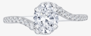 14k White Gold Oval Cut Diamond Promise Engagement - Pre-engagement Ring #9135016