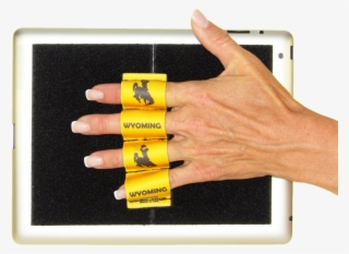 Wyoming Cowboy With Gold Background Tablet Grip - Smartphone #9135148
