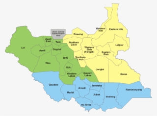 The 28 States Of South Sudan Grouped In The Three Historical #9138598