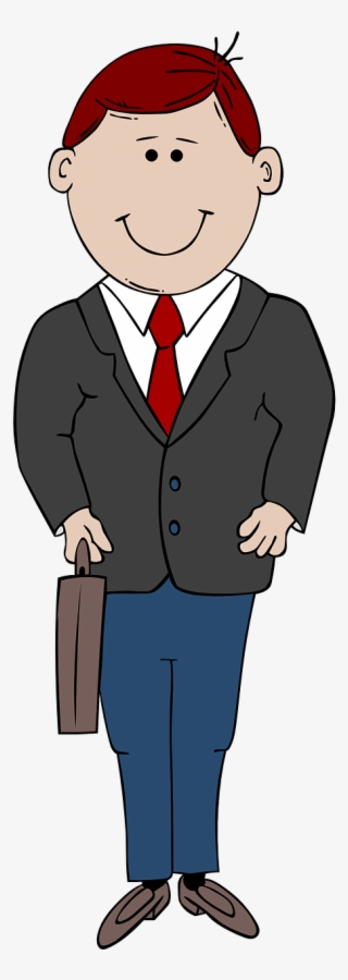 Business Man Business Person - Cartoon Man In Suit #9138913