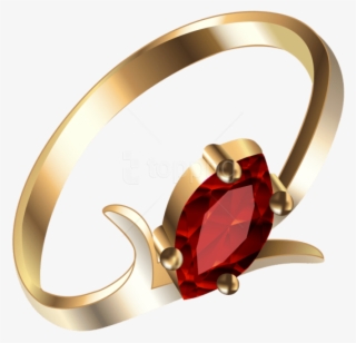 Free Png Download Gold Ring With Ruby Clipart Png Photo - Gold Ring Image Download #9140553