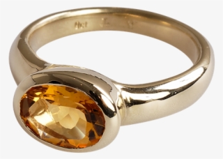 Yellow Gold Citrine Ring - Pre-engagement Ring #9140612