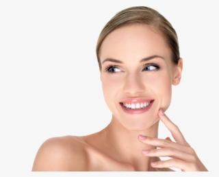 Stock Photo Portrait Of Beautiful Woman On White Background - Lines On Smile #9141100