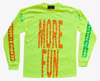 A 'more Fun' Front Logo A 'happy Face' Back Logo And - Long-sleeved T-shirt #9141141