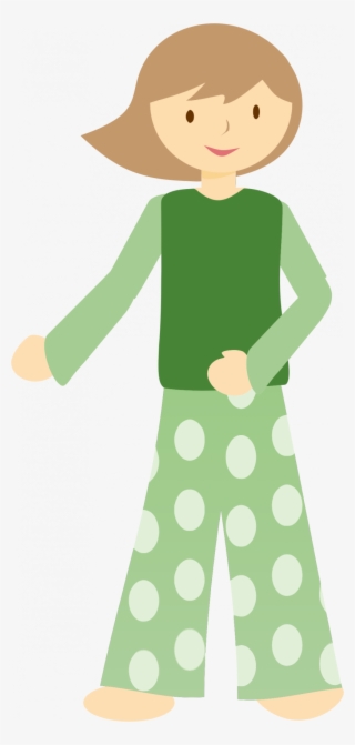 Woman Pajama Clipart - Girl In Pajamas Clipart #9141716