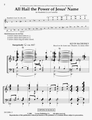 All Hail The Power Of Jesus Thumbnail - Sheet Music #9142606
